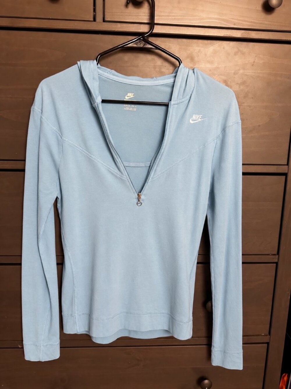 Women's Nike Light Blue Pullover with hood Size M